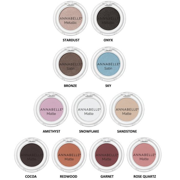 🆕 SET: 11 EYESHADOW COLOURS / SHADES ~ METALLIC + SATIN + MATTE - by Annabelle - Picture 4 of 9